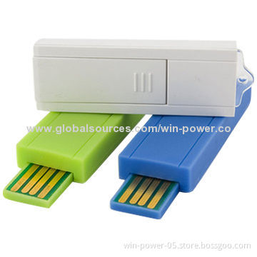 Mini USB Flash Drives, Sliding to Open, OEM, ODM Orders Welcomed, 1-64GB Capacity, Customized Logos